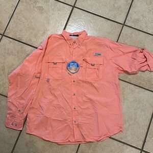 Pinkish Peach Beand New Columbia Shirt
